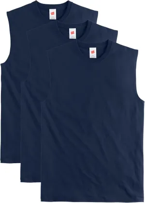 Hanes Men's Essentials Midweight T Pack, Cotton Muscle Tank Shirts, 3-Pack