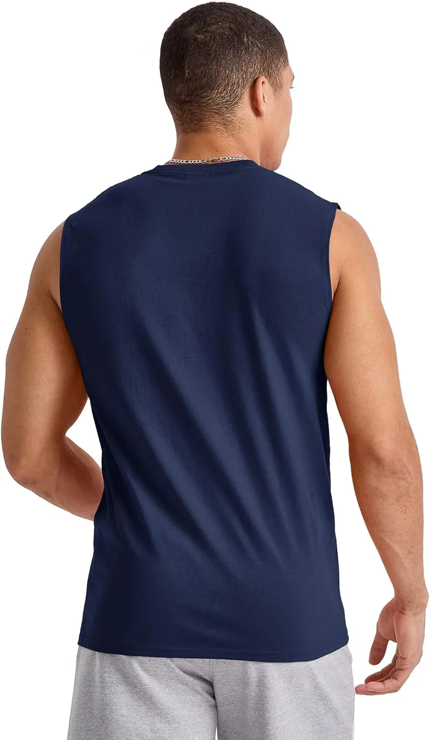 Hanes Men's Essentials Midweight T Pack, Cotton Muscle Tank Shirts, 3-Pack