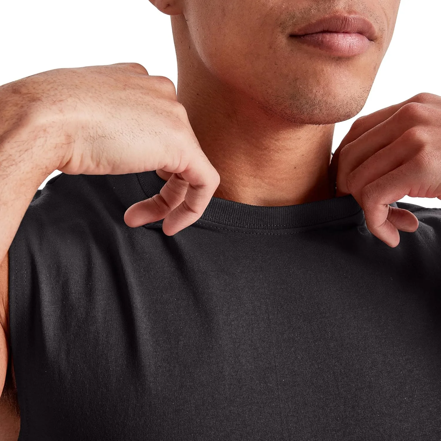 Hanes Men's Essentials Midweight T Pack, Cotton Muscle Tank Shirts, 3-Pack