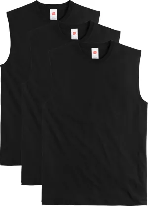 Hanes Men's Essentials Midweight T Pack, Cotton Muscle Tank Shirts, 3-Pack