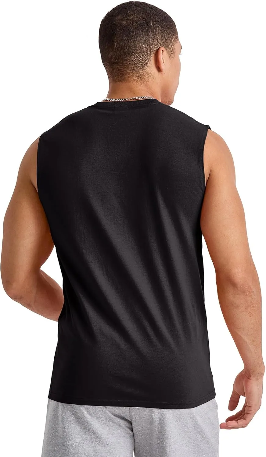 Hanes Men's Essentials Midweight T Pack, Cotton Muscle Tank Shirts, 3-Pack