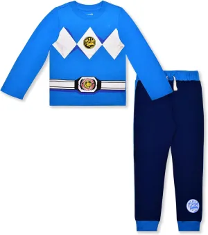 Hasbro Power Rangers Boys 2 Piece Long Sleeve Shirt and Pants Set for Big Kids