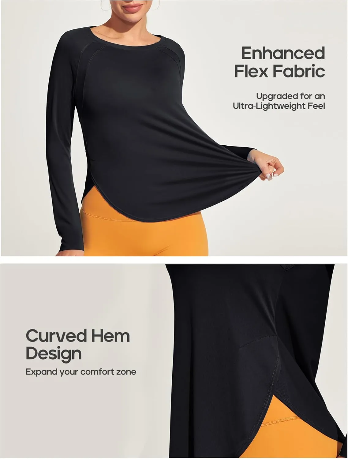 Heathyoga Long Sleeve Workout Tops for Women Sun Shirt UPF 50  SPF UV Protection Hiking Swim Shirts for Woman Rash Guard
