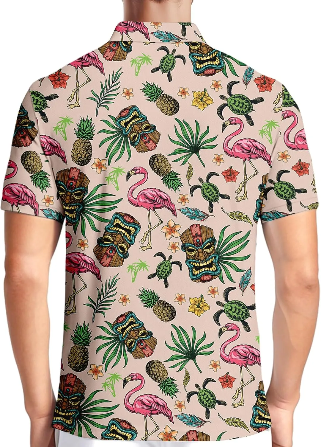HIVICHI Funny Mens Golf Shirt Graphic Moisture Wicking Performance Golfing Print Athletic Polo Shirts for Men