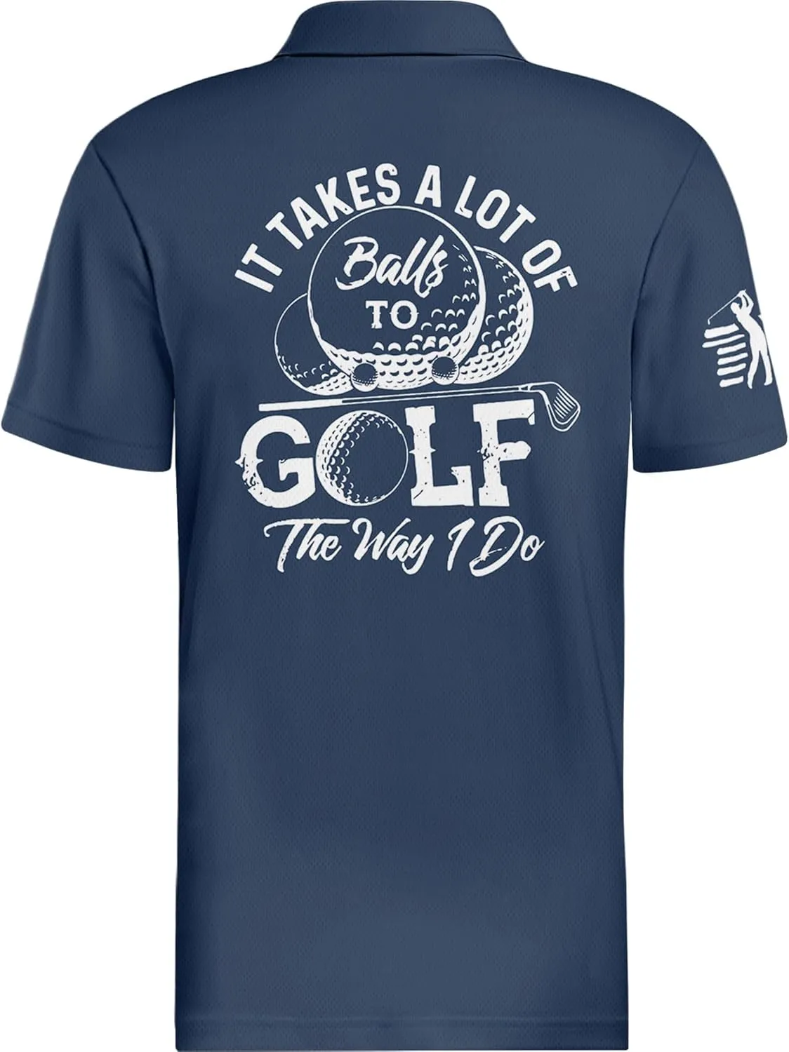 HIVICHI Golf Shirts for Men Funny Crazy Hawaiian Print Mens Polo Shirt