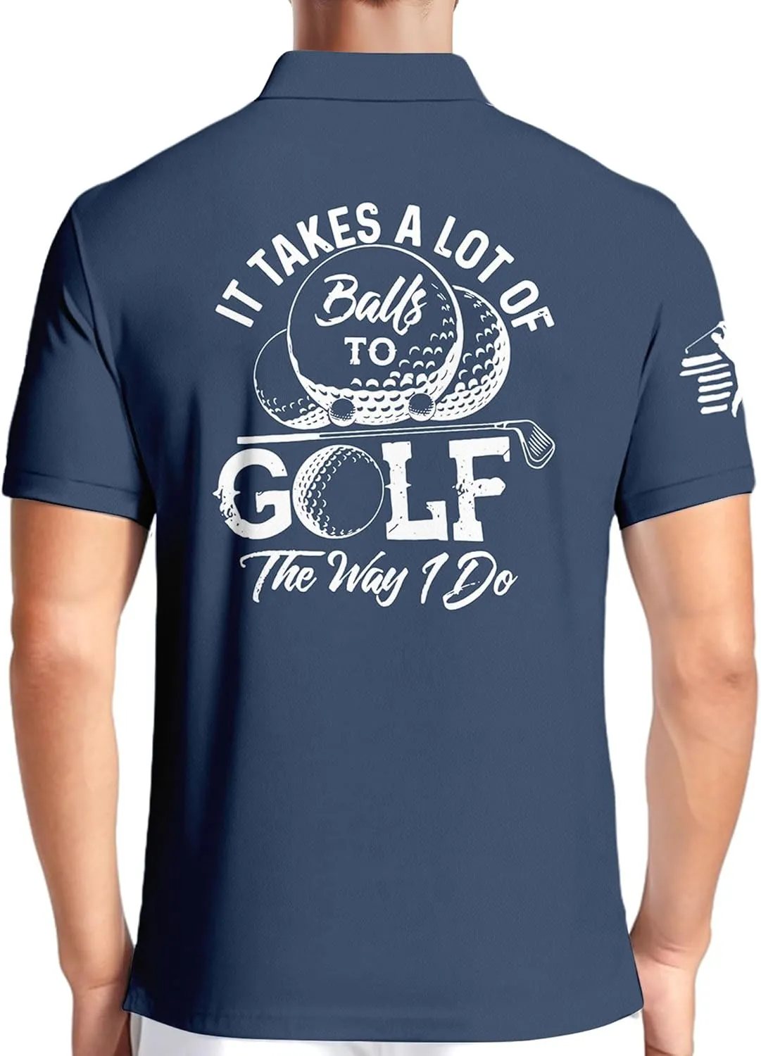 HIVICHI Golf Shirts for Men Funny Crazy Hawaiian Print Mens Polo Shirt