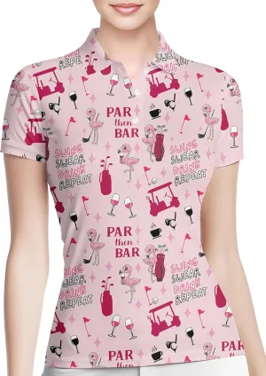 HIVICHI Womens Golf Shirt Hawaiian Funny Crazy Polo Shirts for Women
