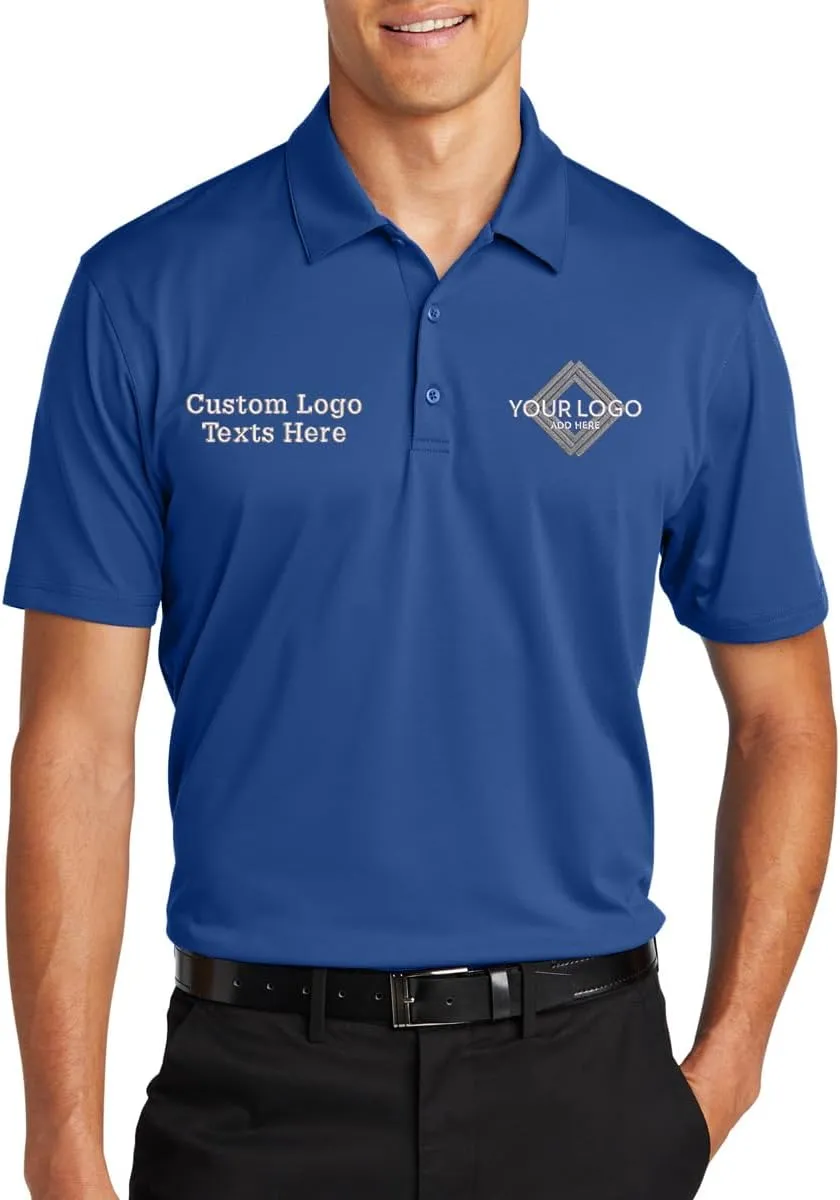 INK STITCH Men K398 Custom Embroidery Add Logo Texts Staff Performance Polo Shirts