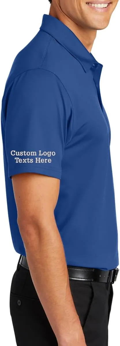 INK STITCH Men K398 Custom Embroidery Add Logo Texts Staff Performance Polo Shirts