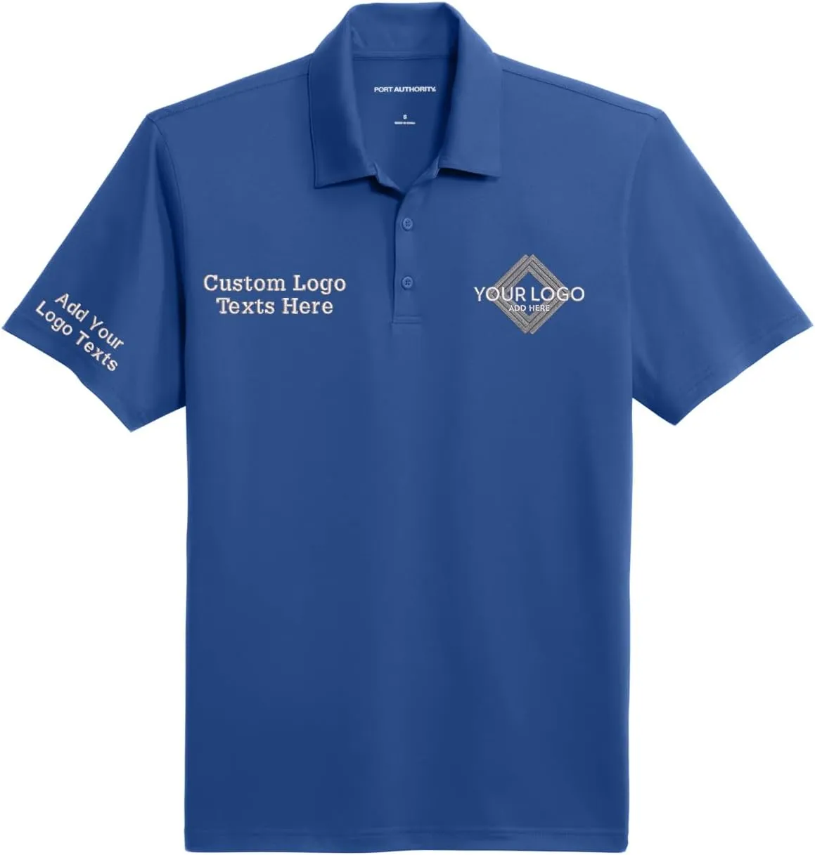 INK STITCH Men K398 Custom Embroidery Add Logo Texts Staff Performance Polo Shirts