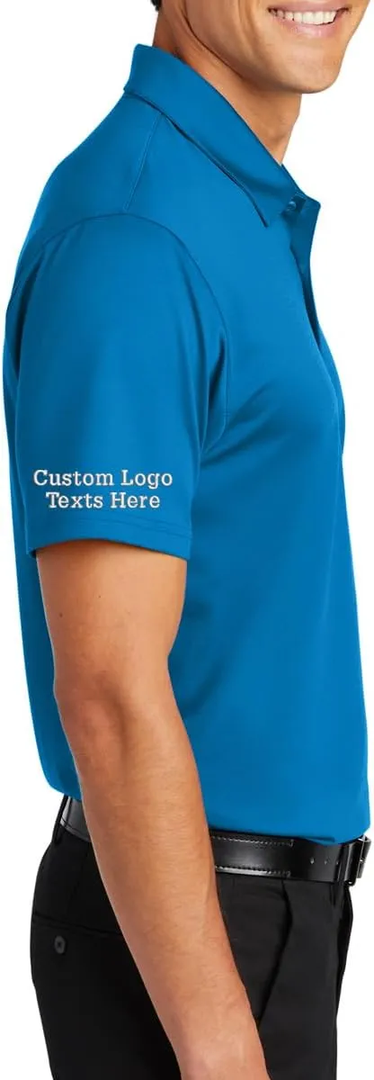 INK STITCH Men K398 Custom Embroidery Add Logo Texts Staff Performance Polo Shirts