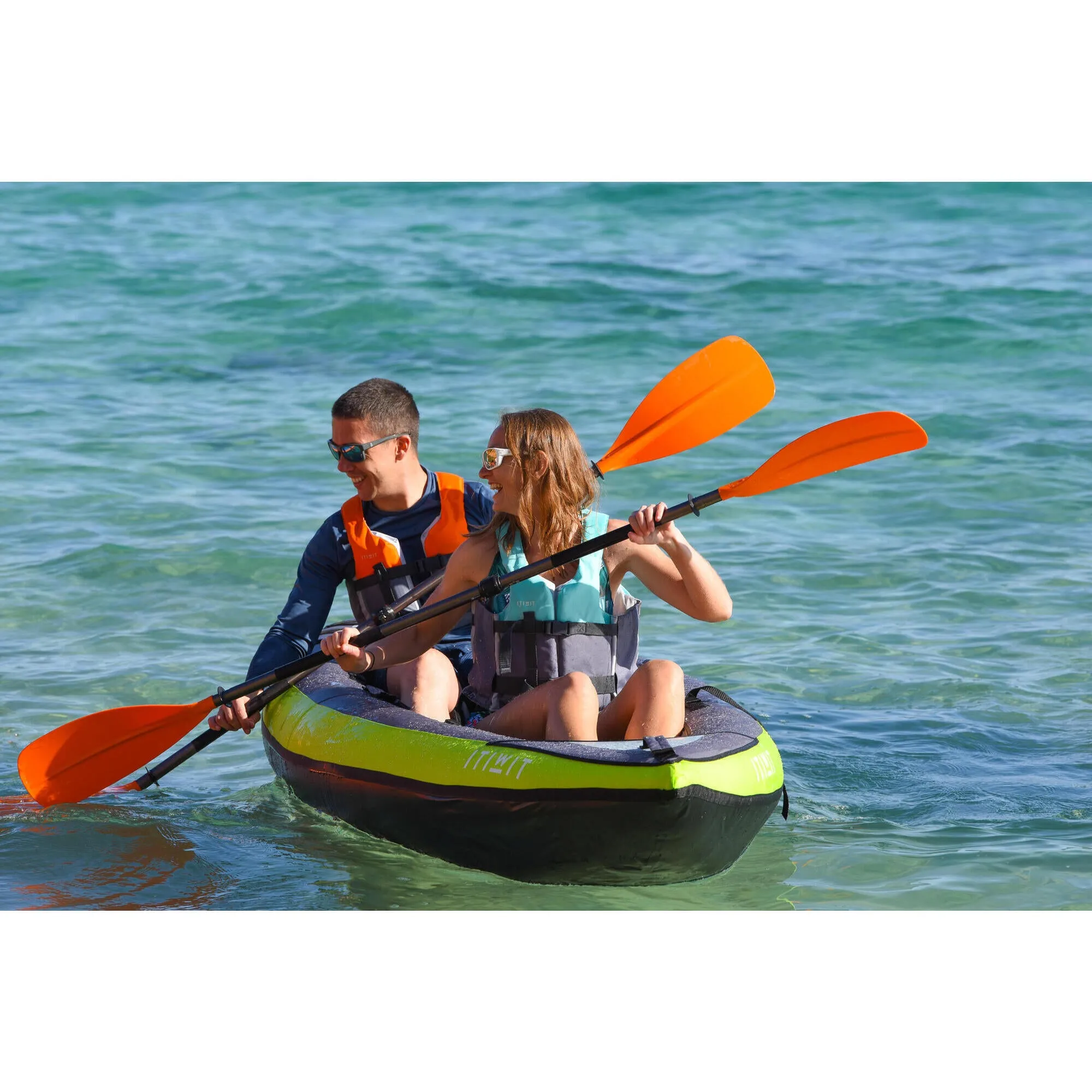 Itiwit Inflatable Recreational Sit-on Kayak with Pump 2 Person