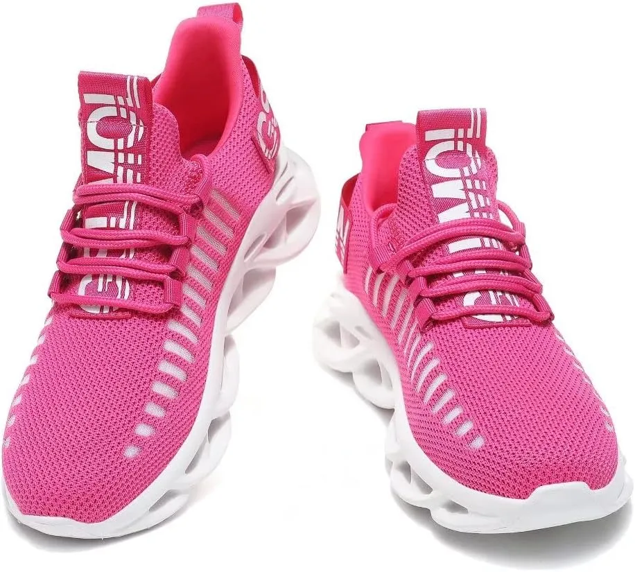 Jakcuz Women's Lace Up Walking Shoes Breathable Ultra Lightweight Sport Casual Ladies Girls Fashion Platform Sneakers