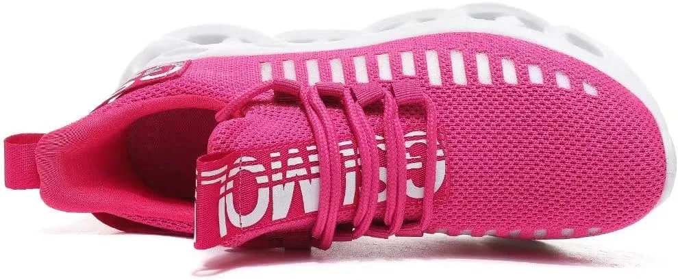 Jakcuz Women's Lace Up Walking Shoes Breathable Ultra Lightweight Sport Casual Ladies Girls Fashion Platform Sneakers