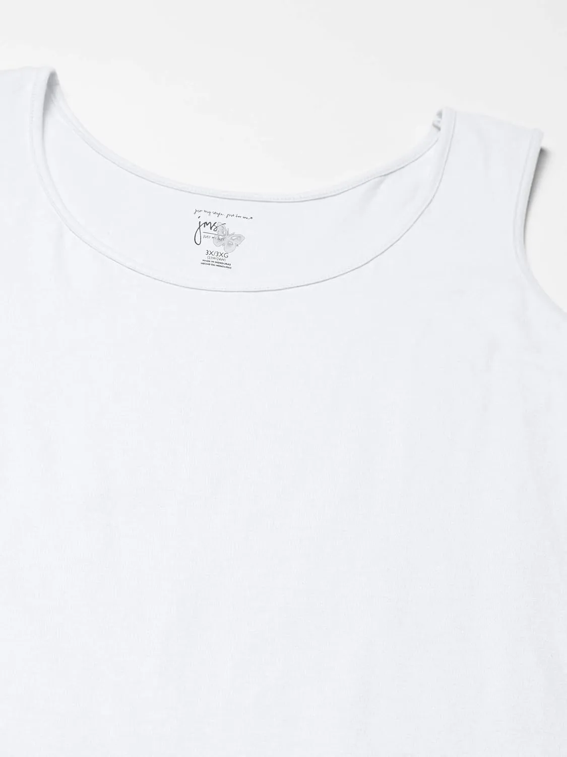 JUST MY SIZE Women's Size Cotton Jersey Shirttail Tank Top, Plus Sleeveless Shirts