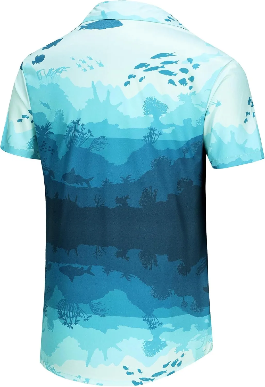 KYKU Men's Casual Button-Down Shirts Hawaiian Shirt Short Sleeve Beach Clothes with Pockets