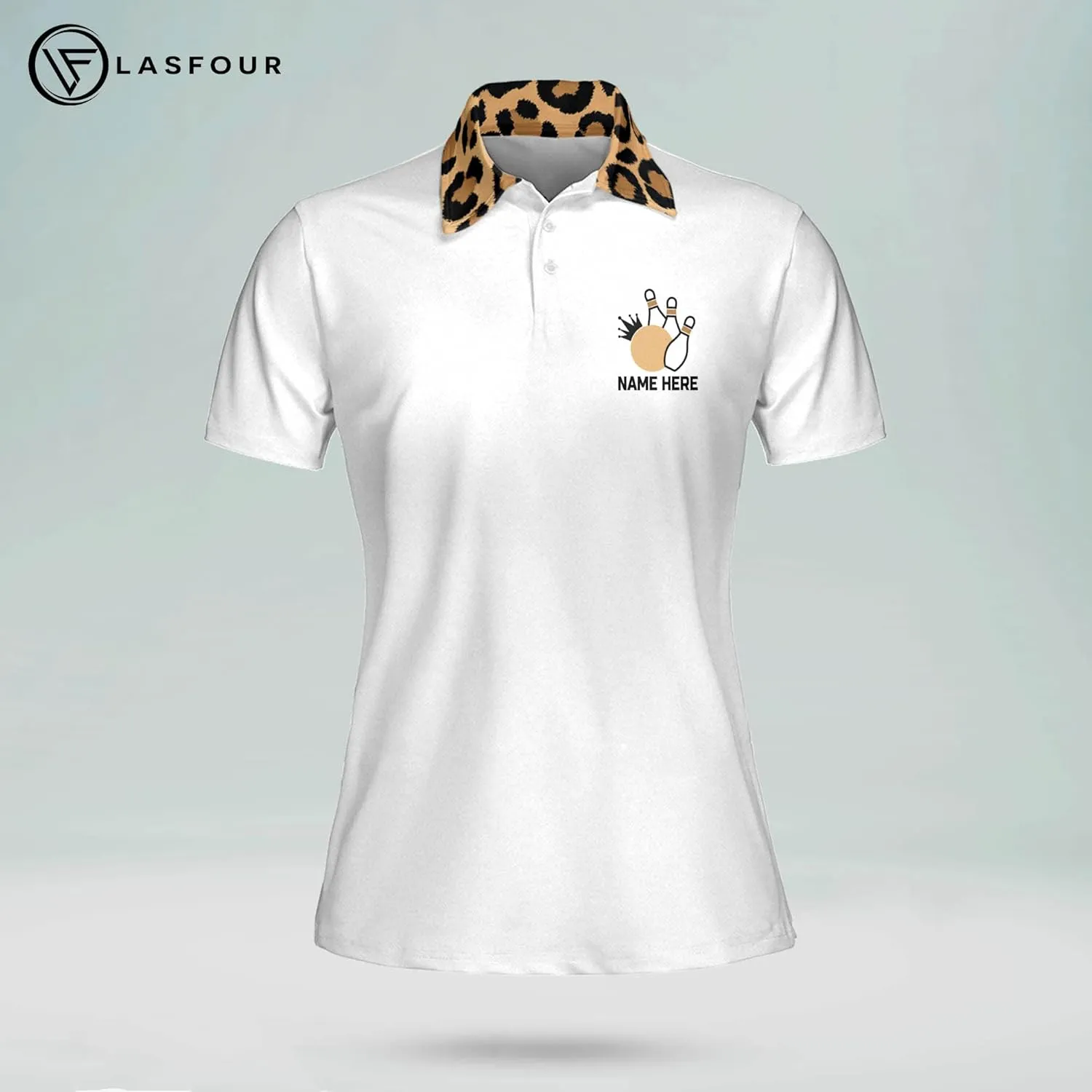 LASFOUR Personalized 3D Funny Heartbeat Pulse Line Pink Bowling Shirts for Women, Custom Bowling Jerseys Shirt for Women