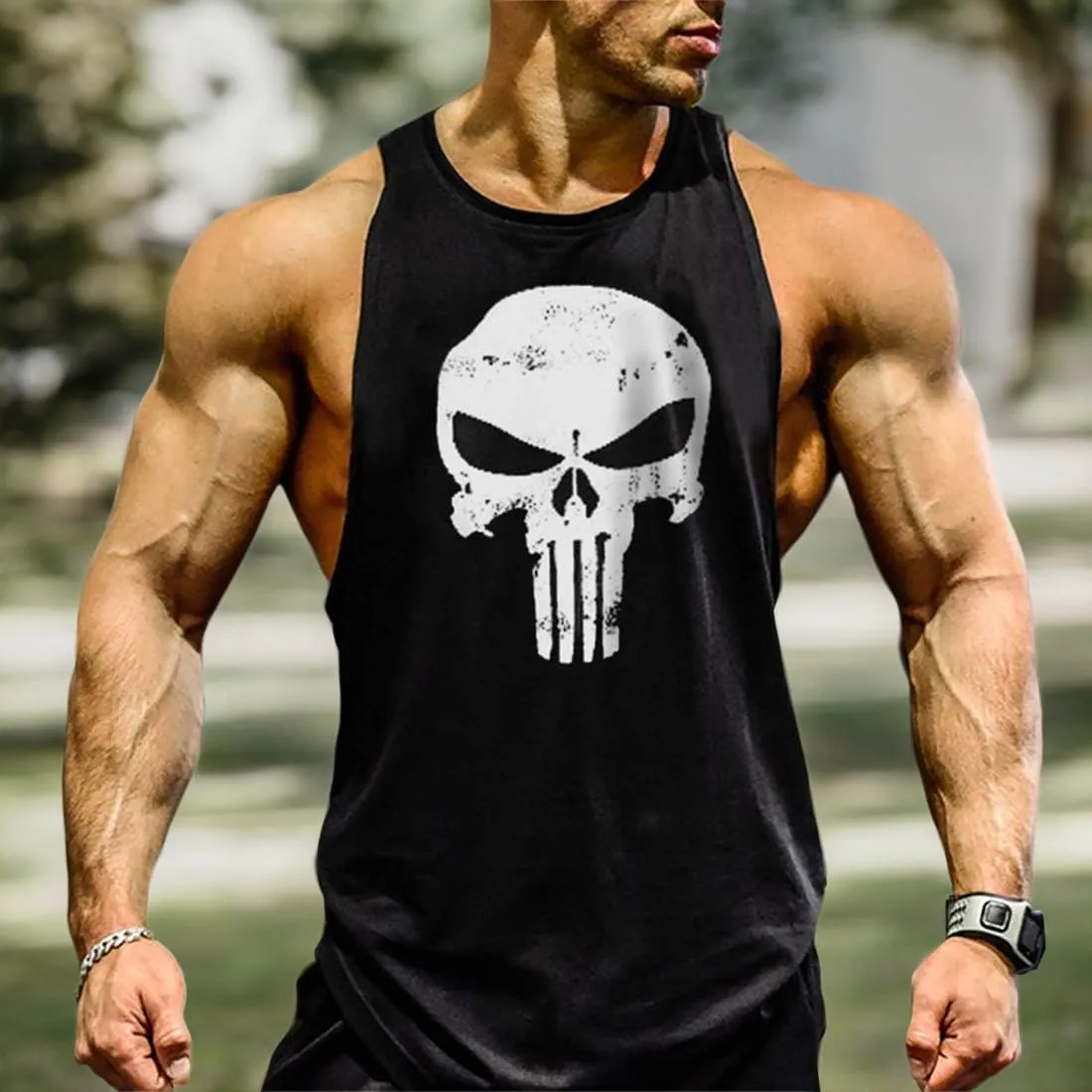 Lift Men's Bodybuilding Gym Tank Tops Workout Stringer Sleeveless Shirts Vest Cotton