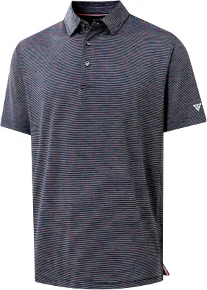 M MAELREG Golf Shirts for Men Print Performance Moisture Wicking Dry Fit Heather Stripe Collared Mens Polo Shirt Short Sleeve