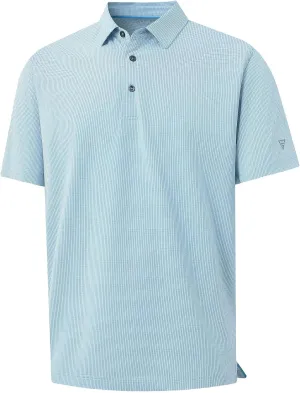 M MAELREG Mens Polo Shirts Short Sleeve Quick Dry Moisture Wicking Athletic Performance Jacquard Collared Golf Shirt for Men