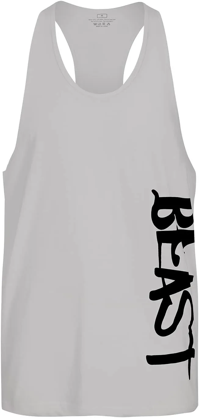Men's Beast Workout Sport Muscle Tank Tops Gym Bodybuilding Fitness Sleeveless Shirts