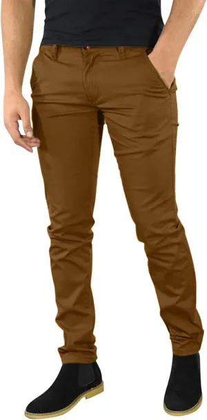 Mens Casual Stretch Dress Pants Slim Fit Solid Color Skinny Long Work Pant Flat-Front Business Golf Dress Chinos Pant