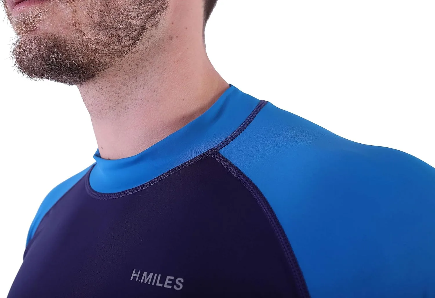 Men's Diving Rash Guard Swim Shirt Loose Fit Athletic Undershirt Quick Dry Surfing Tops UPF 50 