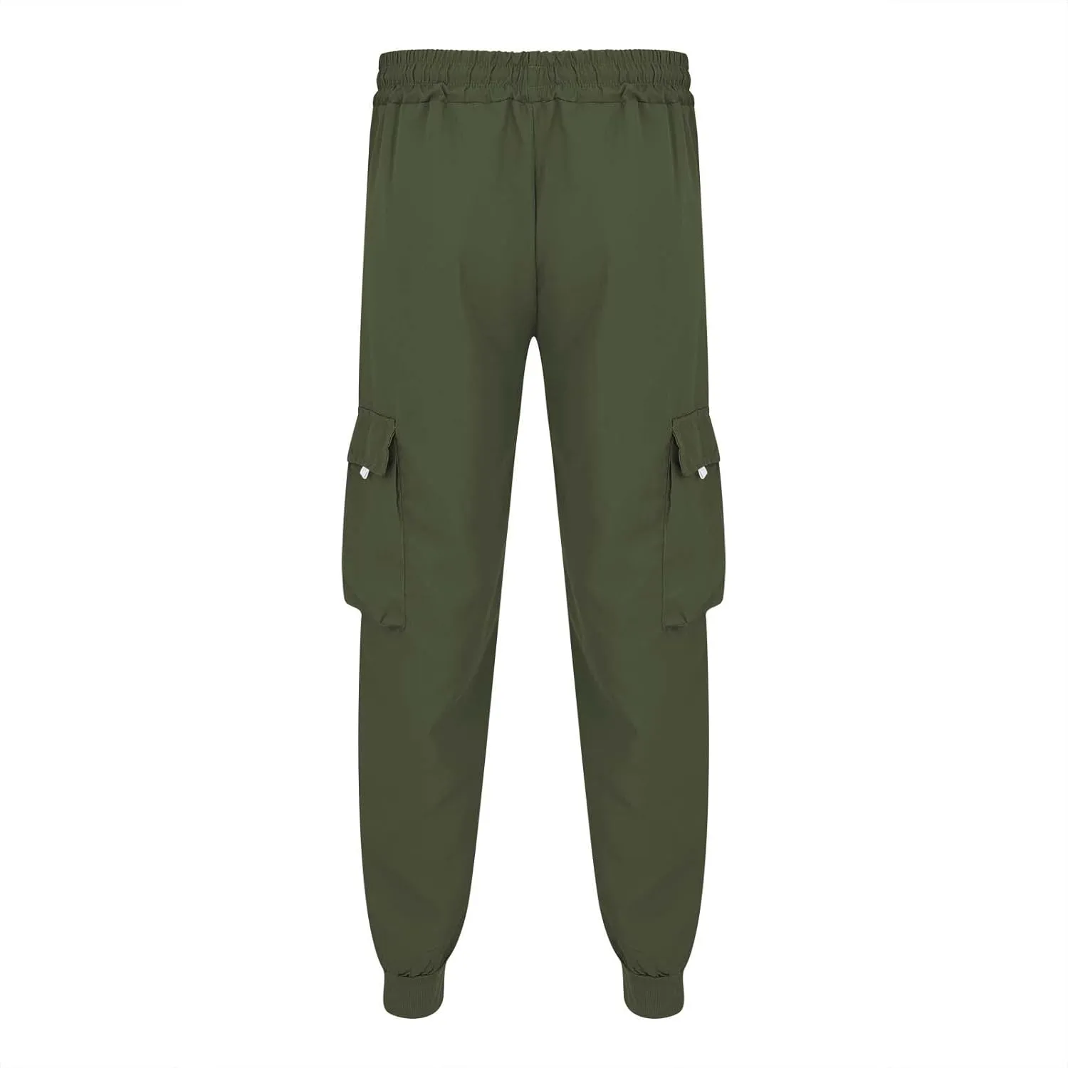 Mens Fashion Cargo Pants Drawstring Tactical Active Outdoor Hiking Climbing Overalls Military Casual Solid Color Tapered Pant