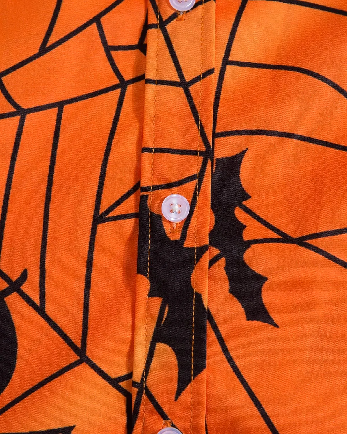 Mens Halloween Shirt Long Sleeve Ugly Pumpkin Casual Button Down Dress Shirts Adult Costume