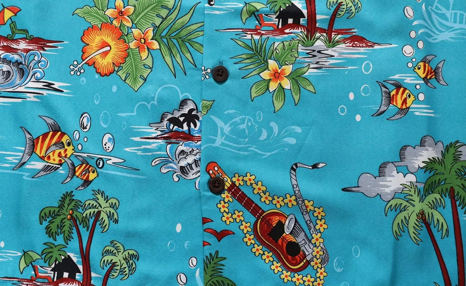 Men's Hawaiian Shirt Short Sleeve Summer Button Down Beach Dress Aloha Shirts