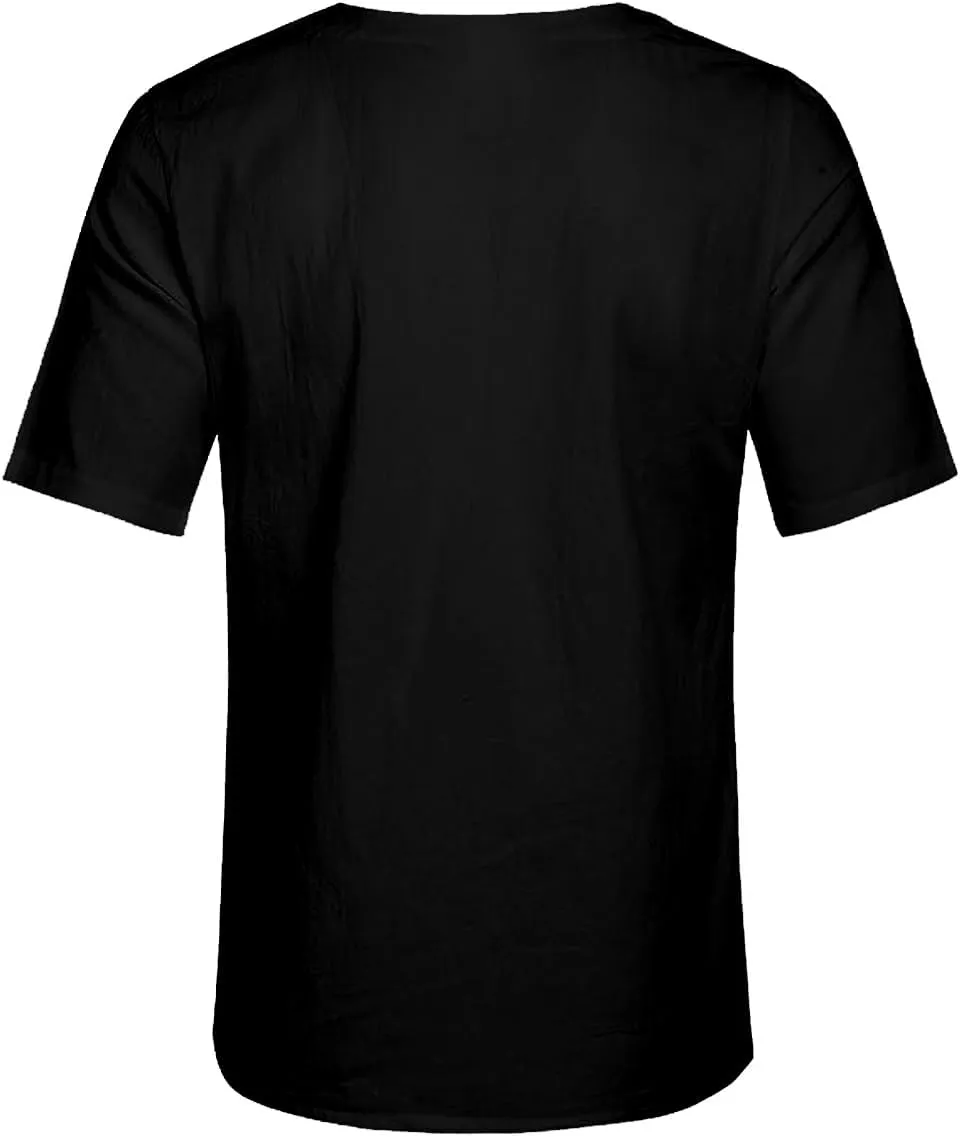 Men's Henley Shirts V-Neck Lace-Up Medieval Beach Resorts Retro Shirt