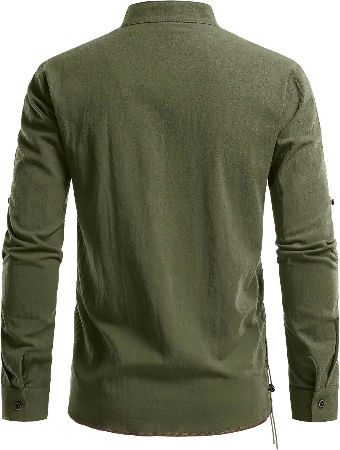 Men's Pure Cotton Retro Lace Up Shirts for Renaissance Pirate Viking Medieval