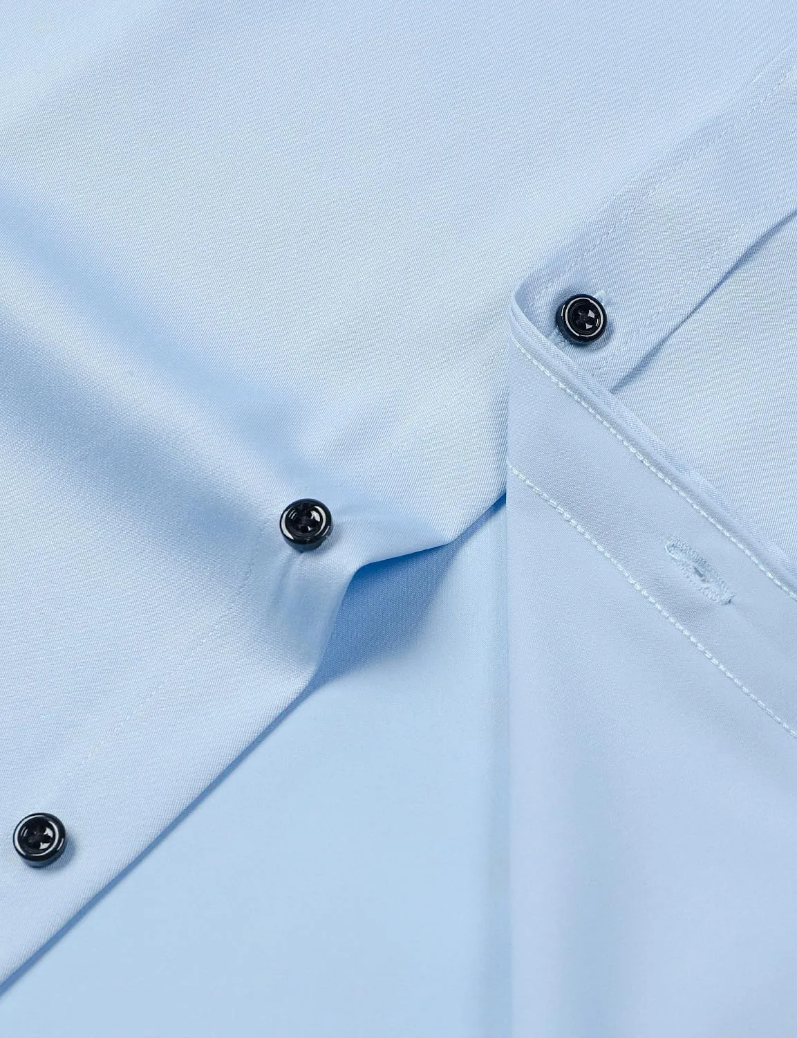 Men's Stretch Wrinkle Free Dress Shirts Formal Wedding Prom Short Sleeve Slim Fit Button Down Shirt