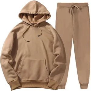 Men's Tracksuits,2 Piece Athletic Hoodie Tracksuit Set Activewear Solid Sweatshirt Sweatpant Sports Set for Men SweatSuit