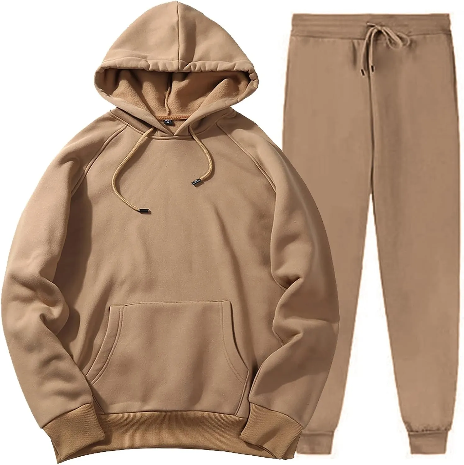 Men's Tracksuits,2 Piece Athletic Hoodie Tracksuit Set Activewear Solid Sweatshirt Sweatpant Sports Set for Men SweatSuit