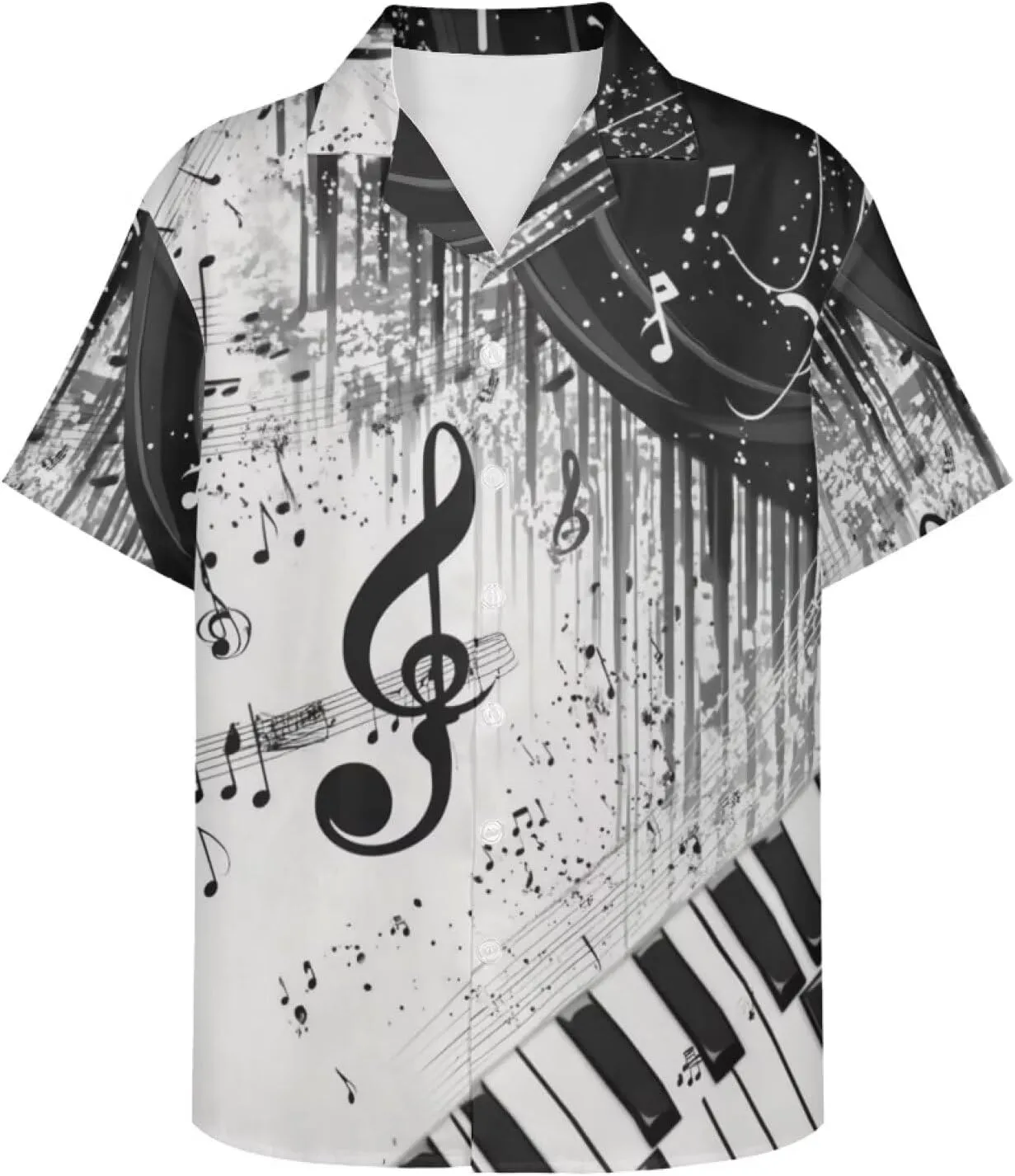 Mens Tropical Shirts Short Sleeve Button Down Shirt, Size 2XS-7XL