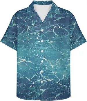 Mens Tropical Shirts Short Sleeve Button Down Shirt, Size 2XS-7XL