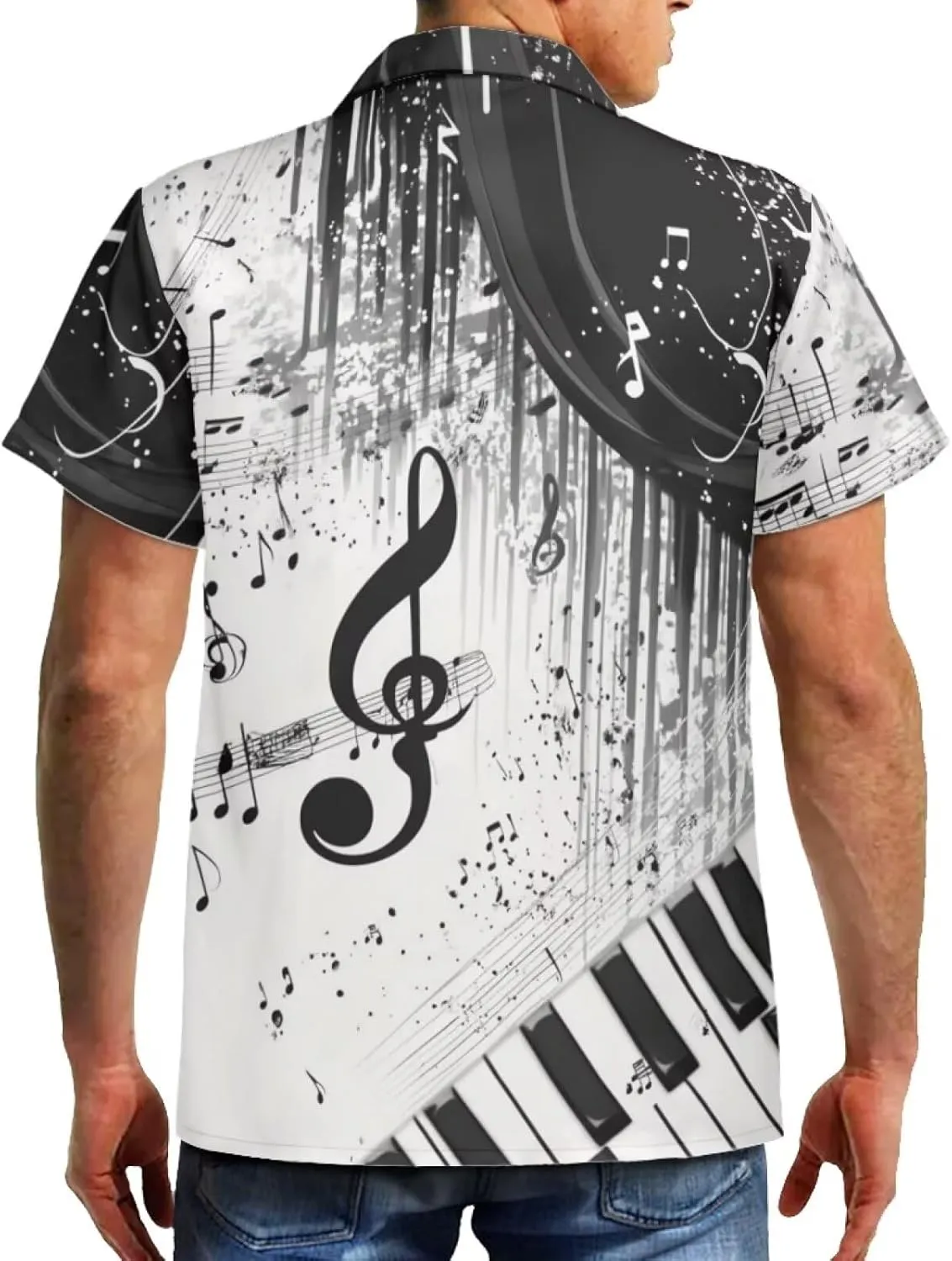 Mens Tropical Shirts Short Sleeve Button Down Shirt, Size 2XS-7XL
