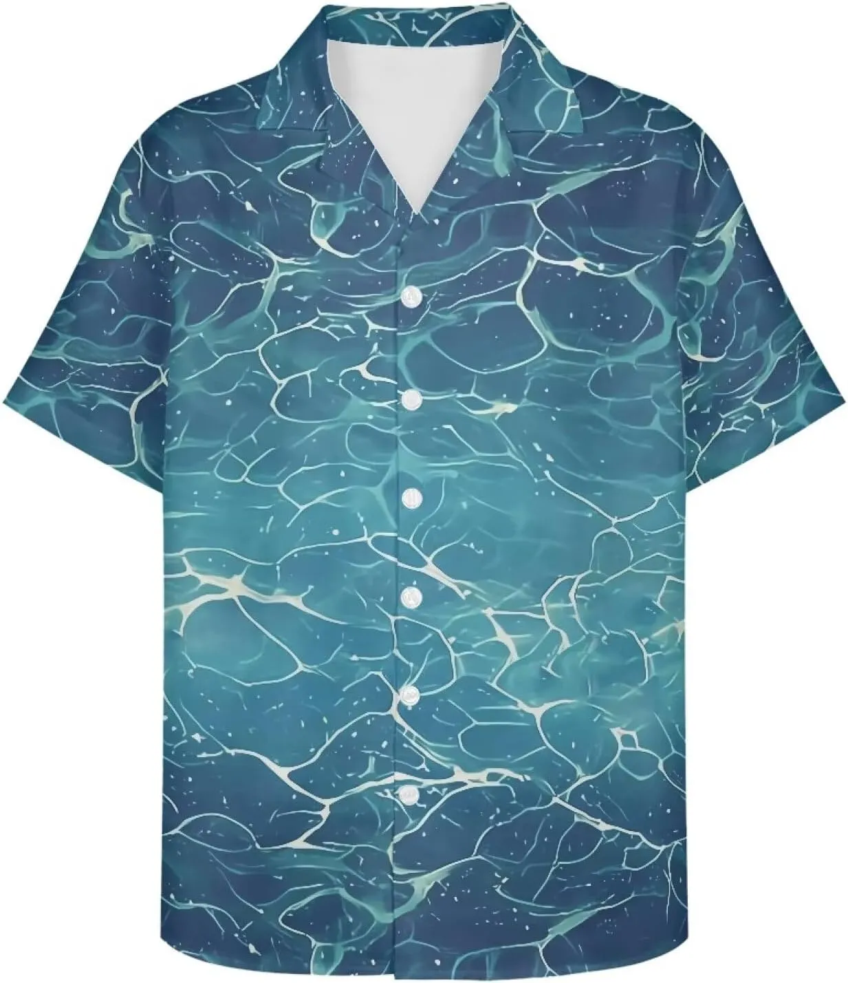 Mens Tropical Shirts Short Sleeve Button Down Shirt, Size 2XS-7XL