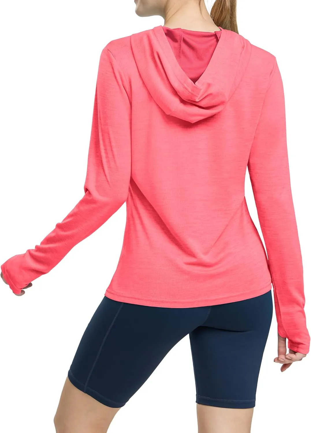 MIER Women's Long Sleeve Workout Shirts Sun Protection Hoodie UPF 50  UV Shirt for Fishing Hiking Running, Lightweight