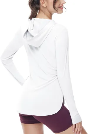 MIER Womens UPF 50  Sun Protection Hoodie Shirts SPF Long Sleeve Dry Fit Athletic Running Hiking Fishing UV T-Shirt Tops