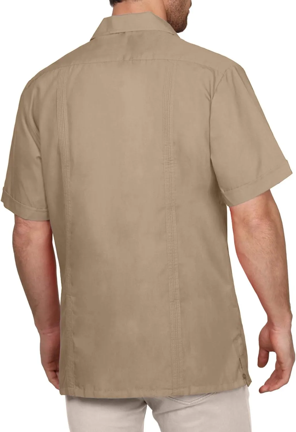 NE PEOPLE Men's Short Sleeve Cuban Guayabera Button Down Shirts Top S-4XL