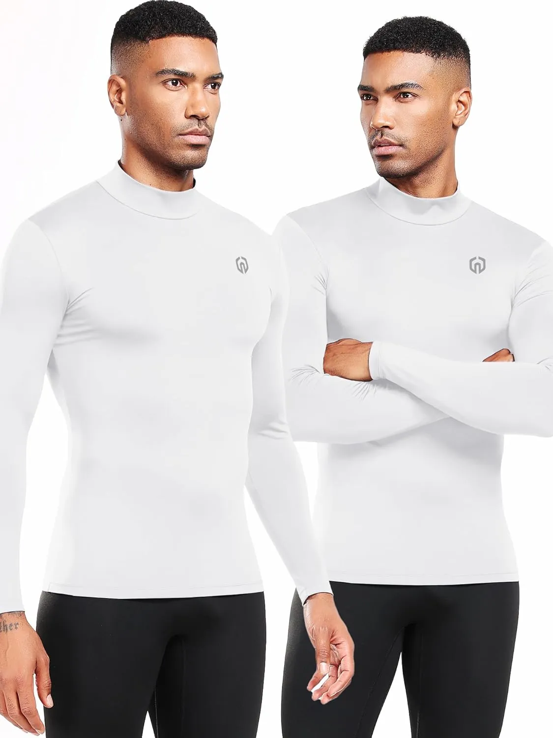 NELEUS 4 Pack Men's Workout Long Sleeve Shirts Compression Dry Fit Muscle Tops