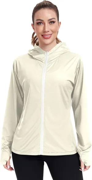 ODAWA Peach Womens Sun Protection Shirts UPF 50  Sun Protection Hoodie Jacket UV Cooling Hoodie Summer Clothing