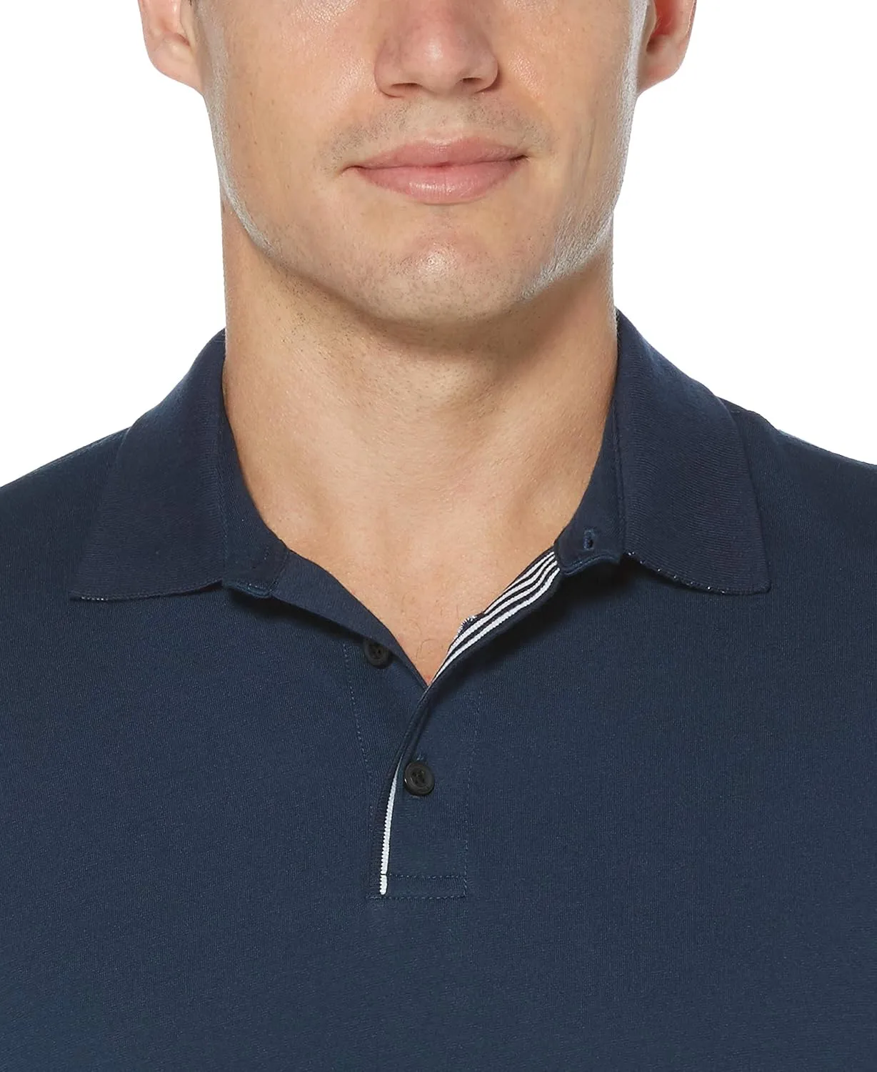 Perry Ellis Men's Icon Polo Shirt with Solid, Breathable, Moisture-Wicking Fabric (Sizes Small-5xl)