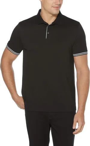 Perry Ellis Men's Icon Polo Shirt with Solid, Breathable, Moisture-Wicking Fabric (Sizes Small-5xl)