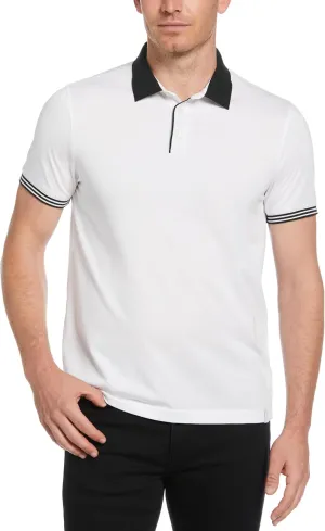 Perry Ellis Men's Icon Polo Shirt with Solid, Breathable, Moisture-Wicking Fabric (Sizes Small-5xl)
