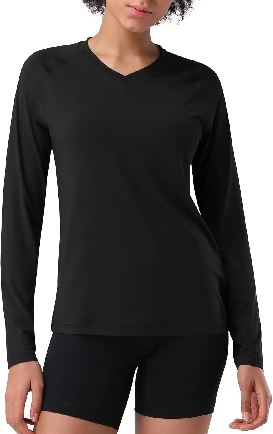 Pioneer Camp Women's UV Sun Protection SPF Shirt V Neck UPF 50  Long Sleeve Workout Tops Quick Dry Rash Guard Hiking Running