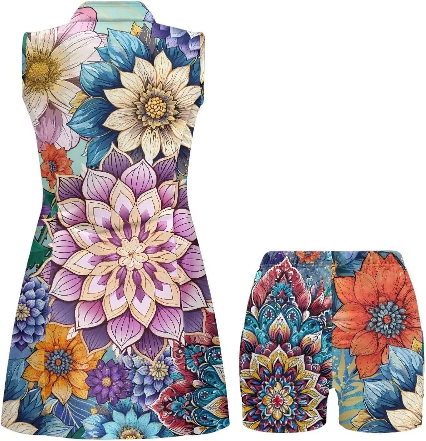 POLERO Golf Dresses for Women with Shorts Casual Dress Sleeveelss Tennis Dresses Mini Athletic Dresses