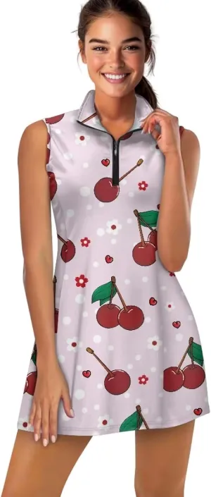 POLERO Golf Dresses for Women with Shorts Casual Dress Sleeveelss Tennis Dresses Mini Athletic Dresses